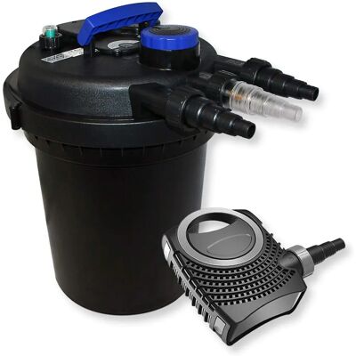 Wiltec - Kit de filtro de estanque - Clarificador UVC 10000L - Bomba de bajo consumo Wiltec - Kit de filtro de estanque - Clarificador UVC 10000L - Bomba de bajo consumo