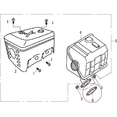 LIFAN Ersatzteile - Zylinderkopf Dichtung, 6,5 PS, Benzinmotor LIFAN Ersatzteile - Zylinderkopf Dichtung, 6,5 PS, Benzinmotor
