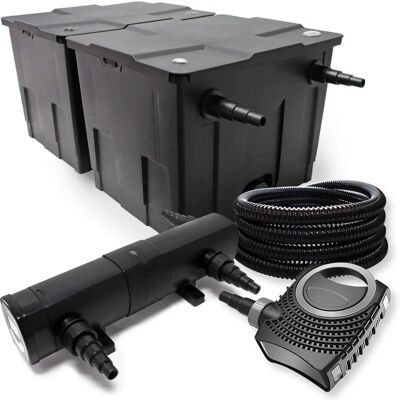 Set filtro stagno SunSun - 60.000L, Clarificatore UV 36W, Pompa 80W Set filtro stagno SunSun - 60.000L, Clarificatore UV 36W, Pompa 80W