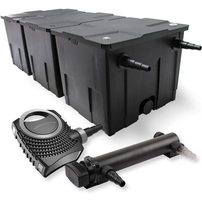 Set de filtros de 3 cámaras SunSun - 90000L, 24W UV, Bomba jardín Set de filtros de 3 cámaras SunSun - 90000L, 24W UV, Bomba jardín