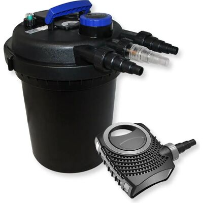 Kit de filtro de presión SunSun - 6000L - Clarificador UVC - Bomba 70W Kit de filtro de presión SunSun - 6000L - Clarificador UVC - Bomba 70W