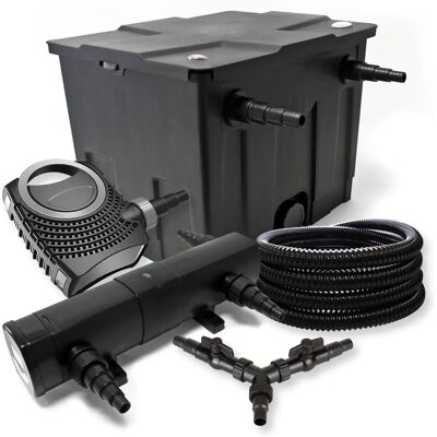 SunSun - Filterset 12000L für Teiche mit 24W UV-Clarifier, 70W Pumpe, 25m Schlauch SunSun - Filterset 12000L für Teiche mit 24W UV-Clarifier, 70W Pumpe, 25m Schlauch