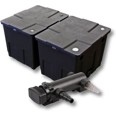 Set di filtri SunSun a 2 camere per stagno 60.000L, Clarificatore UV Set di filtri SunSun a 2 camere per stagno 60.000L, Clarificatore UV