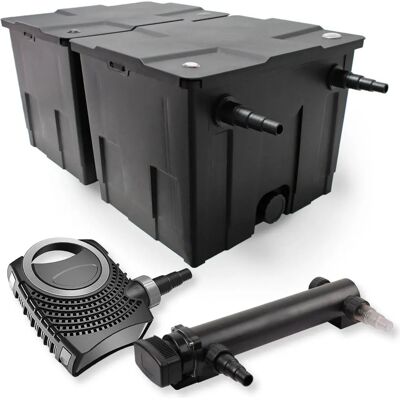 Sistema de filtro para estanque SunSun - 60000L, Clarificador UV, Bomba 50W Sistema de filtro para estanque SunSun - 60000L, Clarificador UV, Bomba 50W