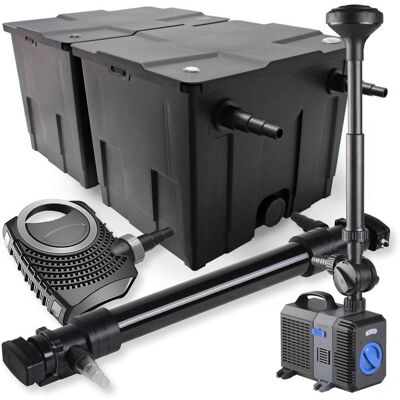 Set filtro stagno SunSun - 2 camere, 60000L, Clarificatore UV 72W - Fontana Giardino Set filtro stagno SunSun - 2 camere, 60000L, Clarificatore UV 72W - Fontana Giardino