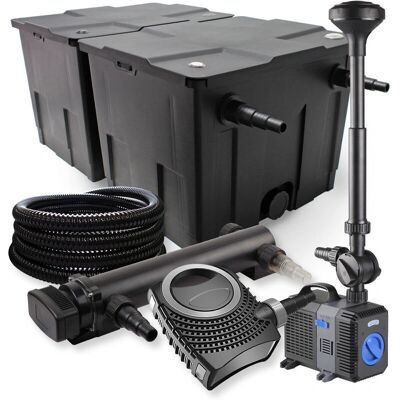 Set de filtro para estanque SunSun - 2 cámaras, clarificador UV, bomba 80W Set de filtro para estanque SunSun - 2 cámaras, clarificador UV, bomba 80W