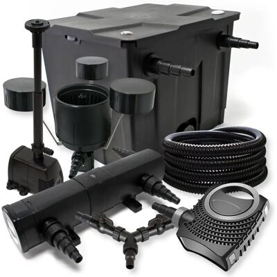 Set de filtro para estanque SunSun - 12000L, Clarificador UV 36W, Skimmer CSP250 Set de filtro para estanque SunSun - 12000L, Clarificador UV 36W, Skimmer CSP250