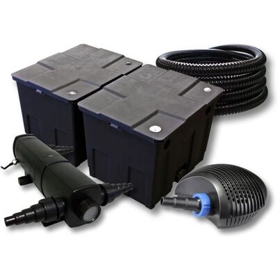 Set de filtro para estanque SunSun - 60000l - Clarificador UV, Bomba 40W, Manguera 25m Set de filtro para estanque SunSun - 60000l - Clarificador UV, Bomba 40W, Manguera 25m