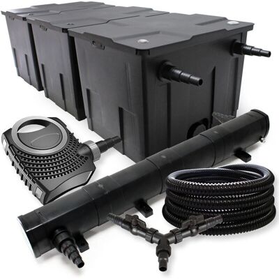Sistema di filtri per stagni SunSun - 90.000L, Clarificatore UV 72W, Pompa 70W, Tubo 25m Sistema di filtri per stagni SunSun - 90.000L, Clarificatore UV 72W, Pompa 70W, Tubo 25m