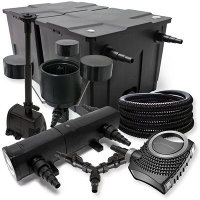 Set de Filtros para Estanque SunSun - Clarificador UV, Bomba 80W, Manguera 25m Set de Filtros para Estanque SunSun - Clarificador UV, Bomba 80W, Manguera 25m