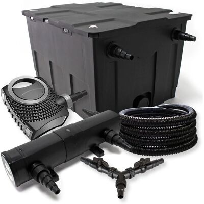 Kit Filtro para estanque SunSun - 60000L - Clarificador UV y Manguera 25m Kit Filtro para estanque SunSun - 60000L - Clarificador UV y Manguera 25m