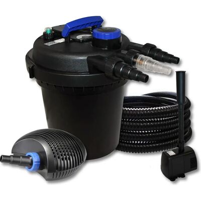 Kit filtro estanque SunSun - Presión 10000L, UVC 11W, Bomba ECO 40W, Manguera 25m Kit filtro estanque SunSun - Presión 10000L, UVC 11W, Bomba ECO 40W, Manguera 25m