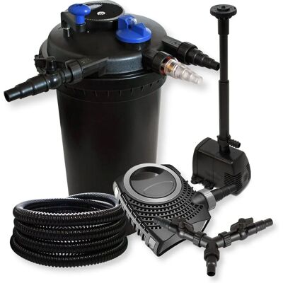 Kit Filtro de Estanque SunSun - 30,000L, 18W, UVC, Bomba 80W Kit Filtro de Estanque SunSun - 30,000L, 18W, UVC, Bomba 80W