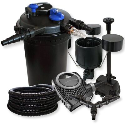 Kit de filtro de estanque SunSun - 30,000L, UVC 18W, Bomba 80W, Manguera 25m Kit de filtro de estanque SunSun - 30,000L, UVC 18W, Bomba 80W, Manguera 25m