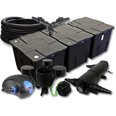 Set filtro stagno SunSun - 90.000L, Clarificatore UV 18W, Pompa 100W, Tubo 25m Set filtro stagno SunSun - 90.000L, Clarificatore UV 18W, Pompa 100W, Tubo 25m