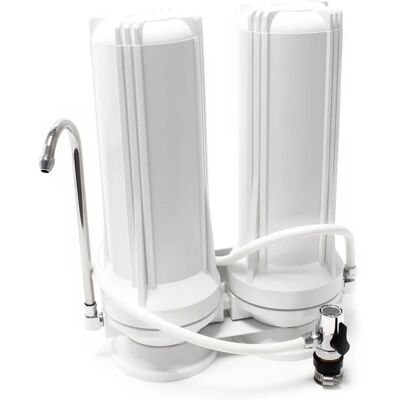 NATUREWATER TR202 Tischwasserfilter 2-Stufen, 0,5μ Sediment & Aktivkohle - Wasserfiltersystem NATUREWATER TR202 Tischwasserfilter 2-Stufen, 0,5μ Sediment & Aktivkohle - Wasserfiltersystem