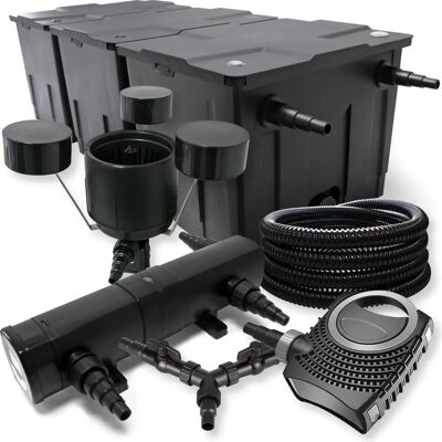 Set de filtro para estanque SunSun - 90,000L, clarificador 18W, bomba 70W, manguera 25m Set de filtro para estanque SunSun - 90,000L, clarificador 18W, bomba 70W, manguera 25m