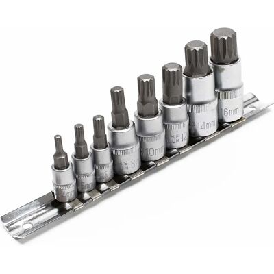 XPOTOOL Set di 8 bussole XZN M4-M16 - Kit di attrezzi XPOTOOL Set di 8 bussole XZN M4-M16 - Kit di attrezzi