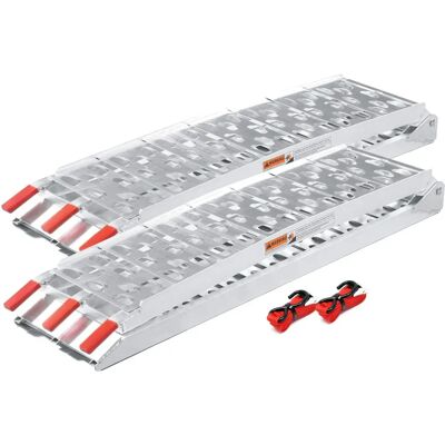 Rampe di carico in alluminio Wiltec 223cm 680kg Pieghevole per moto e quad Rampe di carico in alluminio Wiltec 223cm 680kg Pieghevole per moto e quad