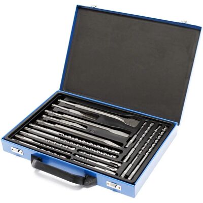 Ensemble de 17 forets et ciseaux SDS - Accessoires pour outils électriques - Publicité Ensemble de 17 forets et ciseaux SDS - Accessoires pour outils électriques - Publicité
