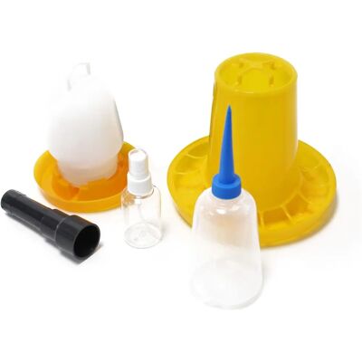 Ensemble de 5 pièces pour incubateur avec lampe & distributeur - Publicité Ensemble de 5 pièces pour incubateur avec lampe & distributeur - Publicité