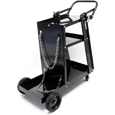Carrello portatile per saldatura Wiltec - 3 scaffali - Support per bombole di gas Carrello portatile per saldatura Wiltec - 3 scaffali - Support per bombole di gas