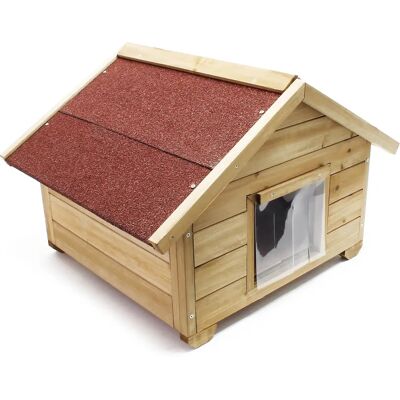 Casa pequeña para gatos Wiltec - Impermeable, Aislada, Exterior Casa pequeña para gatos Wiltec - Impermeable, Aislada, Exterior