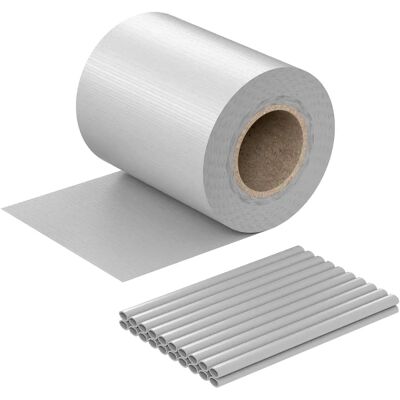 WILTEC Écran d'Intimité - Gris - 35m 19cm PVC - Publicité WILTEC Écran d'Intimité - Gris - 35m 19cm PVC - Publicité