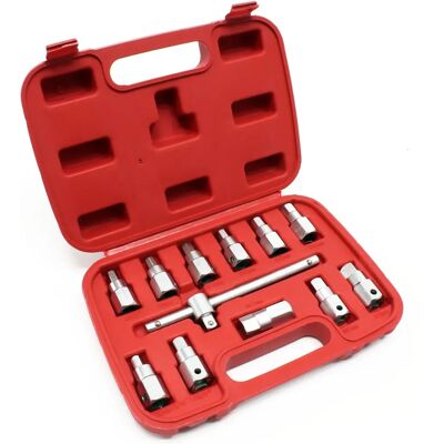 Wiltec Modello 12 pezzi Set di chiavi per tappi olio Wiltec Modello 12 pezzi Set di chiavi per tappi olio