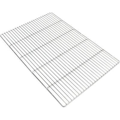 Wiltec Parrilla rectangular de acero inoxidable - 60x40cm para barbacoas carbón gas Wiltec Parrilla rectangular de acero inoxidable - 60x40cm para barbacoas carbón gas