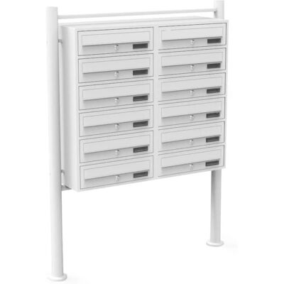 Buzón Wiltec 12 Compartimentos - Acero Galvanizado Resistente a la Intemperie - Diseño Compacto Buzón Wiltec 12 Compartimentos - Acero Galvanizado Resistente a la Intemperie - Diseño Compacto