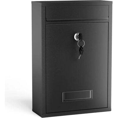 Wiltec Briefkasten - V11 Schwarz Wandmontage Wiltec Briefkasten - V11 Schwarz Wandmontage
