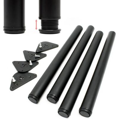 Wiltec - Verstellbare Edelstahl Tischbeine Ø60mm 820mm - Tischbeine Wiltec - Verstellbare Edelstahl Tischbeine Ø60mm 820mm - Tischbeine