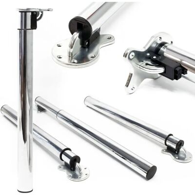 XPOTOOL Verstellbare Chrom Tischbeine 70-110cm - Möbel XPOTOOL Verstellbare Chrom Tischbeine 70-110cm - Möbel