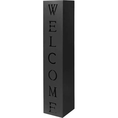 Wiltec - Columna Decorativa Negra de Metal para Exterior - Decoración Vintage Wiltec - Columna Decorativa Negra de Metal para Exterior - Decoración Vintage