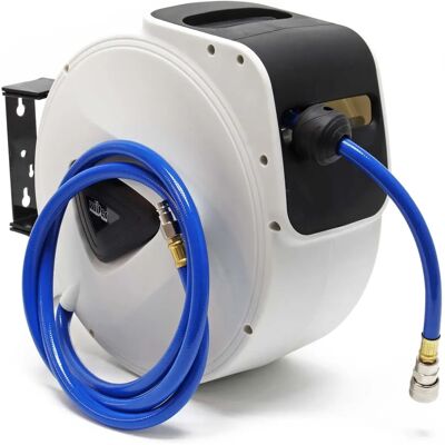 Avvolgitubo aria compressa 20m con riavvolgimento automatico Avvolgitubo aria compressa 20m con riavvolgimento automatico