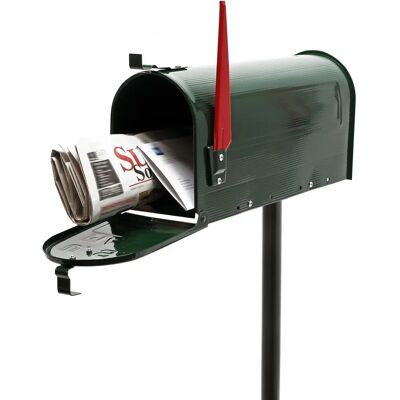 XPOTOOL - Cassetta Postale Verde Vintage US - Supporto su Pedana - Tipo di Cassetta XPOTOOL - Cassetta Postale Verde Vintage US - Supporto su Pedana - Tipo di Cassetta