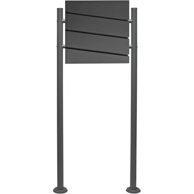 Conjunto de buzón Wiltec V16 de acero galvanizado con compartimento para periódicos Conjunto de buzón Wiltec V16 de acero galvanizado con compartimento para periódicos