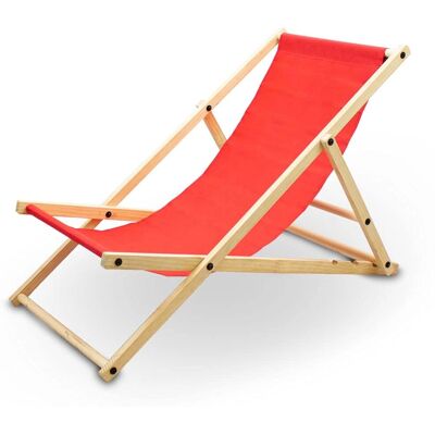 Regulowana drewniana leżak plażowy - 60cm szeroka - Składana, trwała, UV-odporna - Plaża i Ogród Regulowana drewniana leżak plażowy - 60cm szeroka - Składana, trwała, UV-odporna - Plaża i Ogród