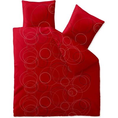 Aqua Textil Rote Baumwoll-Bettwäsche - Ganzjahres-Set Aqua Textil Rote Baumwoll-Bettwäsche - Ganzjahres-Set
