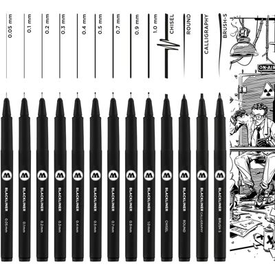Zestaw Kompletny Markerów Blackliner 13 Molotow Zestaw Kompletny Markerów Blackliner 13 Molotow