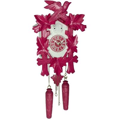 Trenkle 350-20_QM Rose-Blanc - Horloge Cuckoo - Quartz - Édition couleur Kuckulino - Publicité Trenkle 350-20_QM Rose-Blanc - Horloge Cuckoo - Quartz - Édition couleur Kuckulino - Publicité