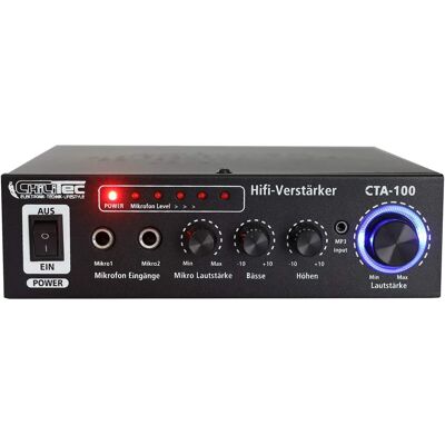 Amplificateur audio Chilitec CTA-100 - Stéréo, Noir Amplificateur audio Chilitec CTA-100 - Stéréo, Noir