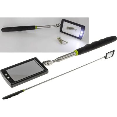 Espejo telescópico König Design con luz LED - 28-88cm Espejo telescópico König Design con luz LED - 28-88cm