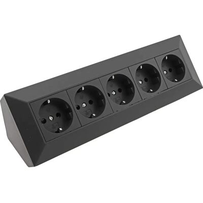 Chilitec - 5-way Angled Block - Schwarz - Power strip Chilitec - 5-way Angled Block - Schwarz - Power strip
