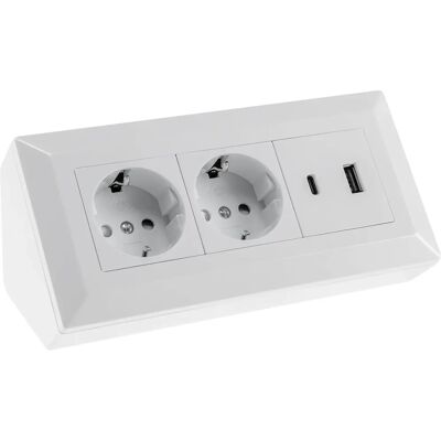 Chilitec 2-Fach Steckdosenblock - USB-A+C - 16A/250V Chilitec 2-Fach Steckdosenblock - USB-A+C - 16A/250V