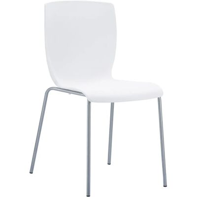 Pricenet MIO Sedia da Giardino Bianca - Impilabile e Resistente alle Intemperie Pricenet MIO Sedia da Giardino Bianca - Impilabile e Resistente alle Intemperie