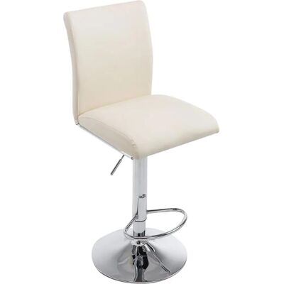 CLP Crème Tabouret de Bar Pivotant et Réglable en Hauteur - Tabouret - Publicité CLP Crème Tabouret de Bar Pivotant et Réglable en Hauteur - Tabouret - Publicité