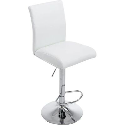 CLP Blanco Taburete de Barra Ajustable Moderno CLP Blanco Taburete de Barra Ajustable Moderno