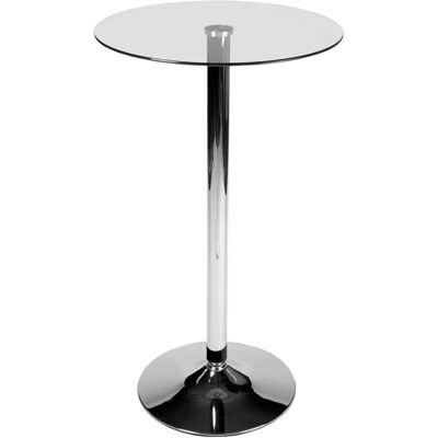 Mesa redonda de cristal CLP - 105cm - Transparente Mesa redonda de cristal CLP - 105cm - Transparente